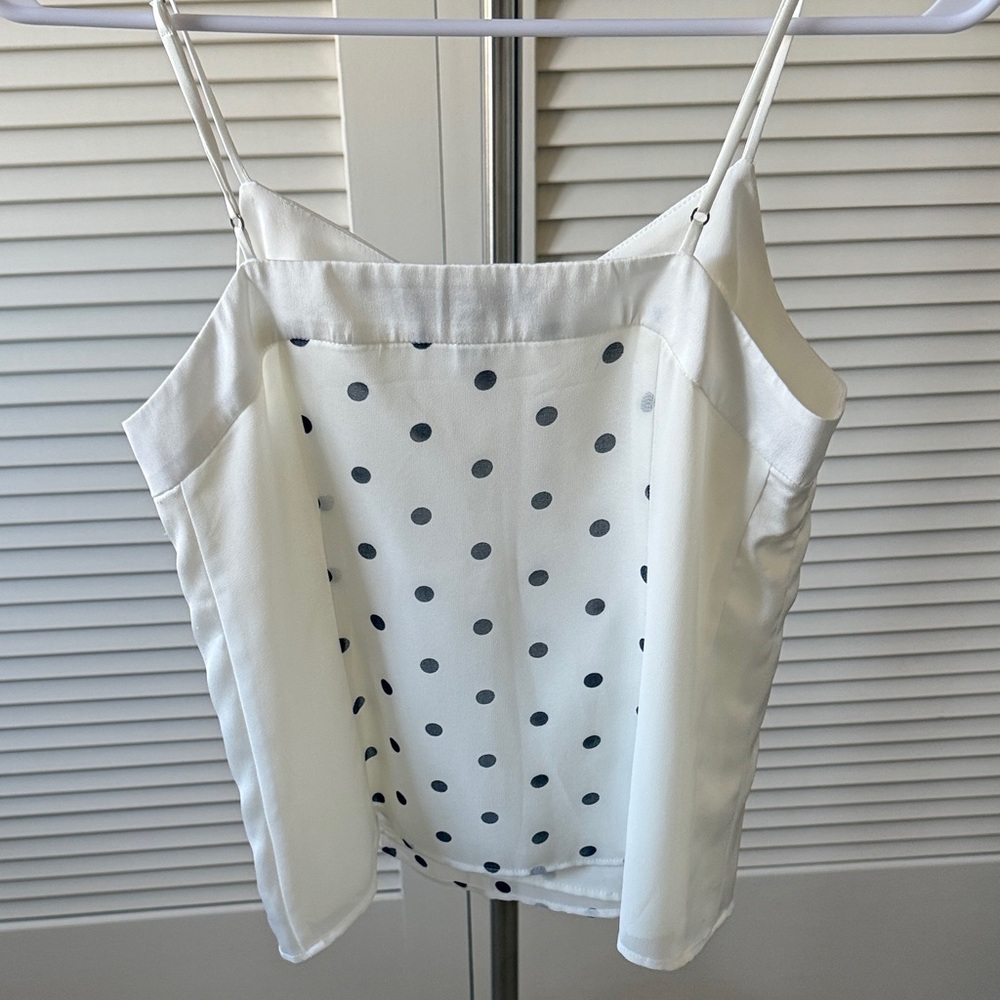 Banana Republic White and Black Polka Dot Camisole - Picture 2 of 3
